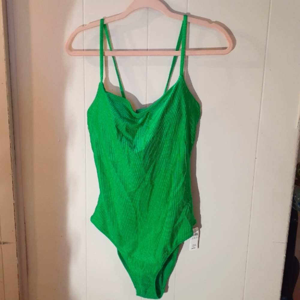 NWT Aerie Women's Vibrant Shimmery Green Mermaid Swimsuit